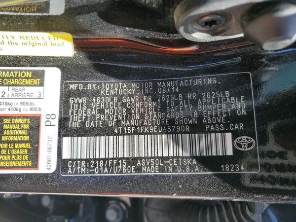 2014 TOYOTA CAMRY
