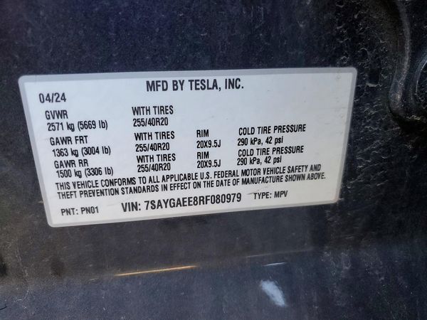 2024 TESLA MODEL Y