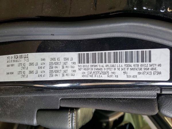 2015 JEEP CHEROKEE LATITUDE 4X4