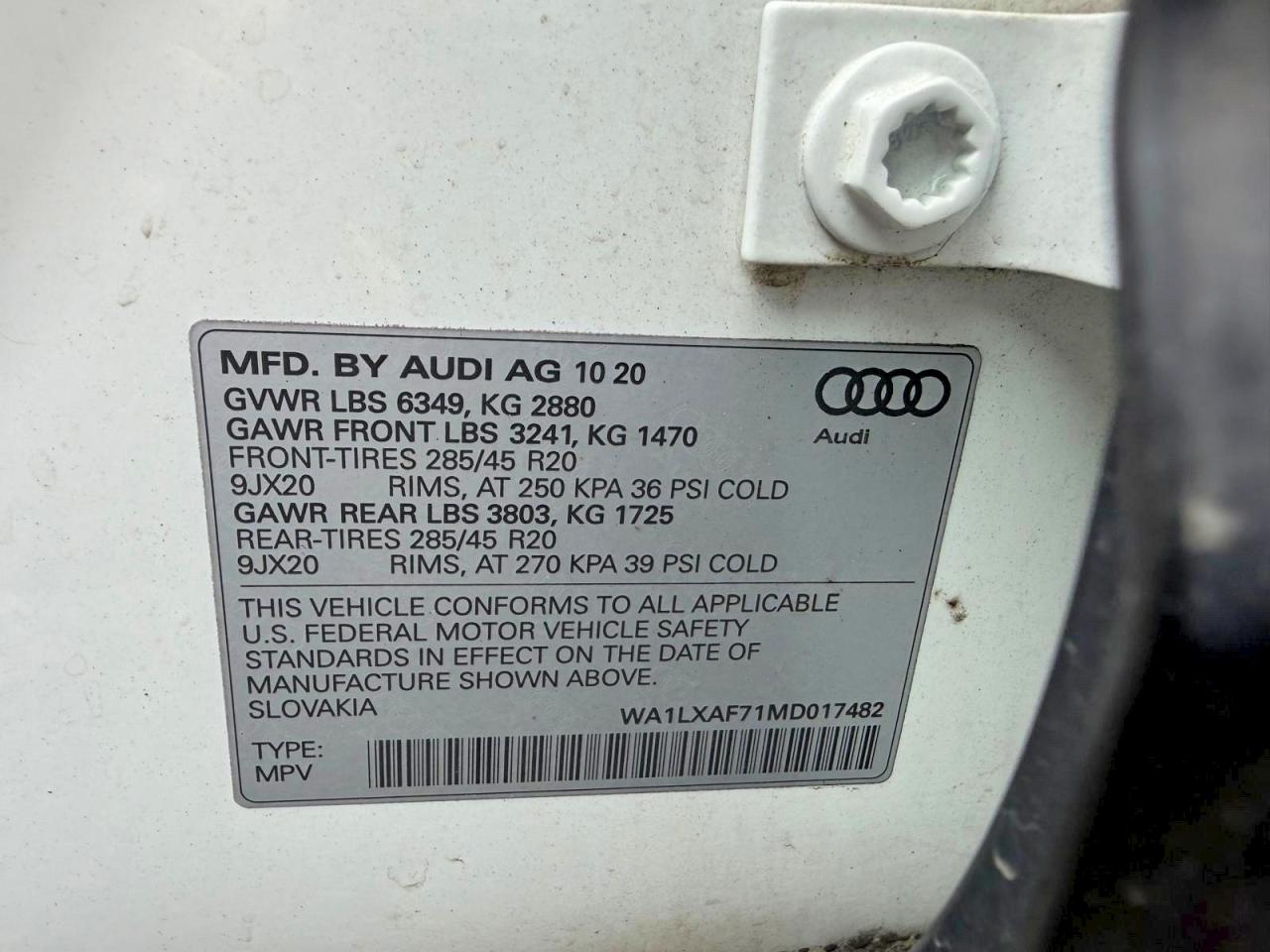 2021 AUDI Q7 quattro Premium Plus