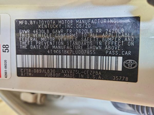 2020 TOYOTA CAMRY XSE — VINS