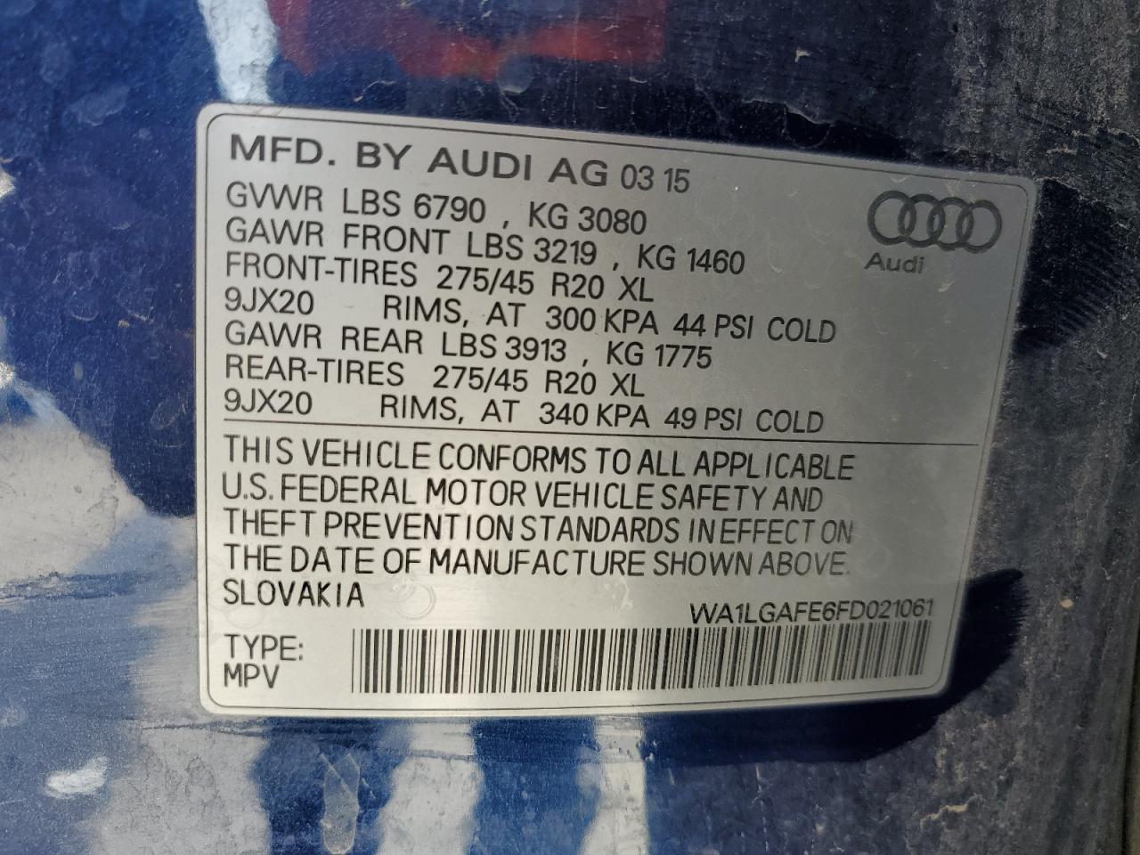 2015 AUDI Q7