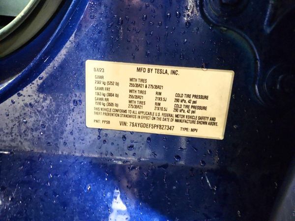 2023 TESLA MODEL Y — VINS