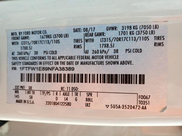 2022 FORD F150 SuperCrew