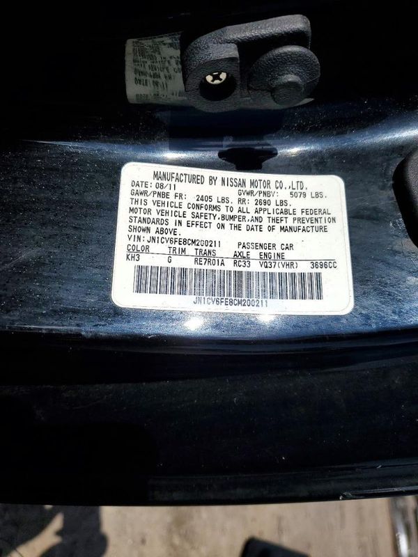 2012 INFINITI G37