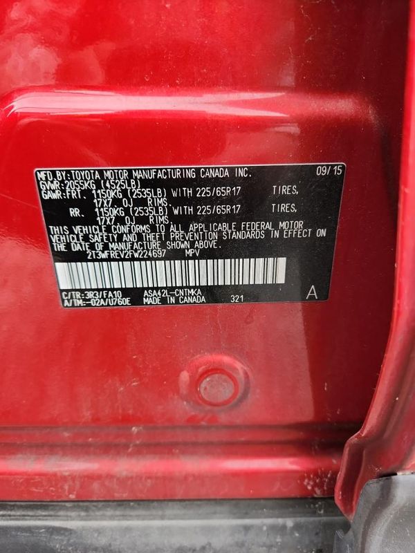 2015 TOYOTA RAV4 XLE (M Grade)