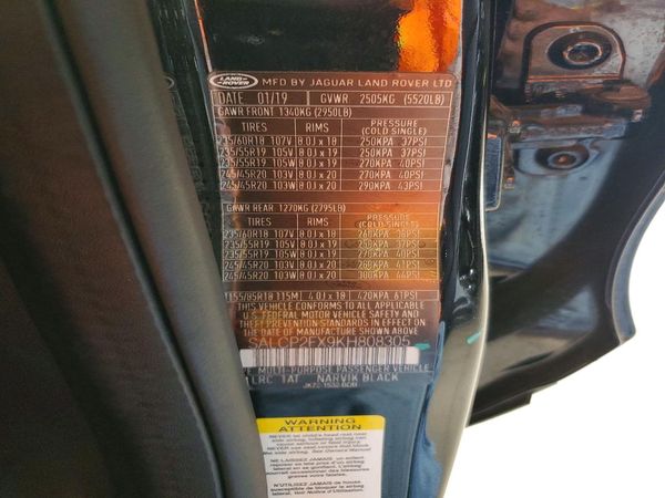 2019 LAND ROVER DISCOVERY SPORT SE