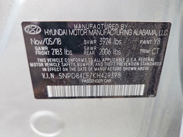 2019 HYUNDAI ELANTRA