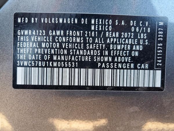 2019 VOLKSWAGEN JETTA