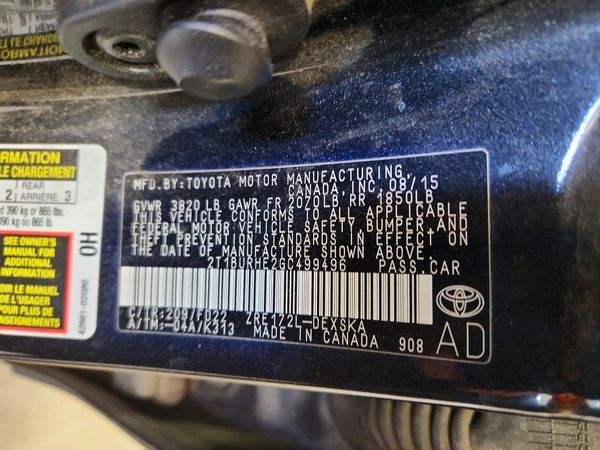 2016 TOYOTA COROLLA L/LE