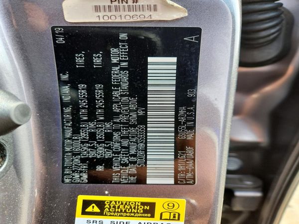 2019 TOYOTA HIGHLANDER SE/XLE