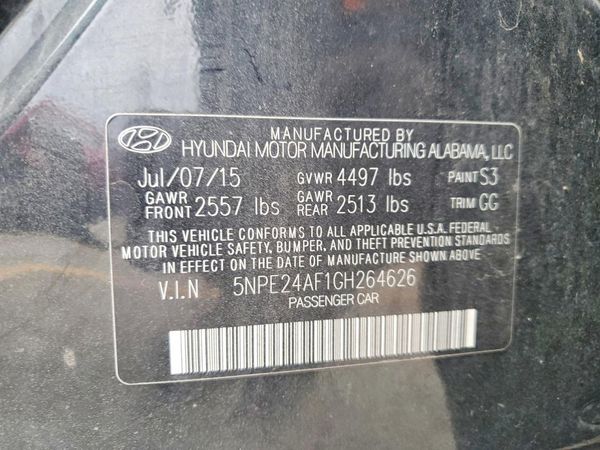 2016 HYUNDAI SONATA
