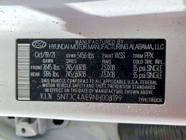 2022 HYUNDAI SANTA CRUZ