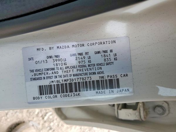 2013 MAZDA 3 Grand Touring/GT