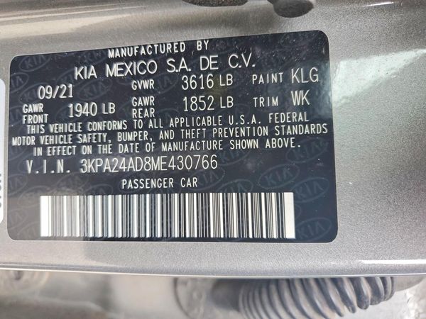 2021 KIA RIO LX, S