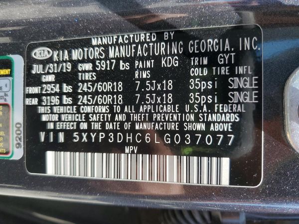 2020 KIA TELLURIDE EX