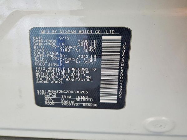 2013 INFINITI QX56 — VINS