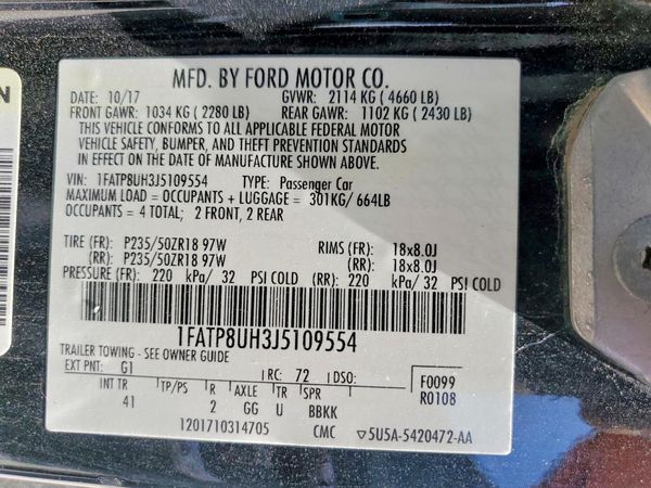 2018 FORD MUSTANG I4 Convertible