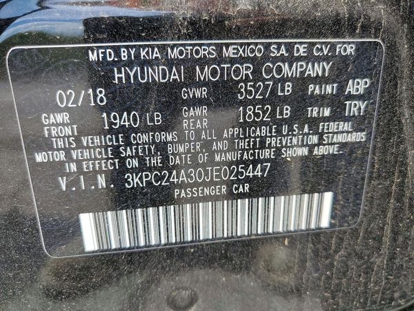 2018 HYUNDAI ACCENT SE and SEL