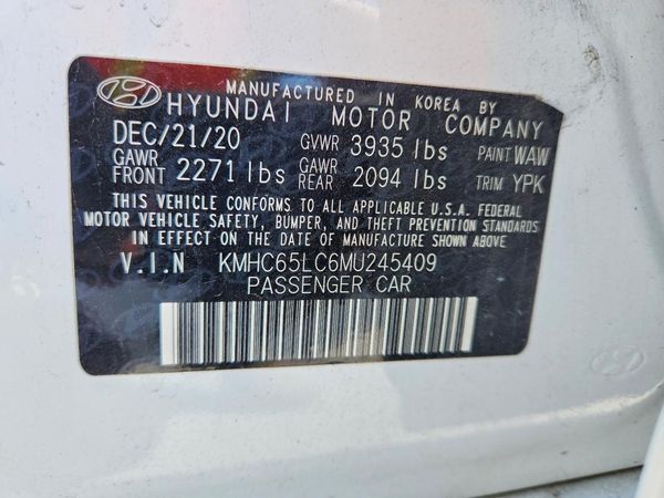 2021 HYUNDAI IONIQ Blue