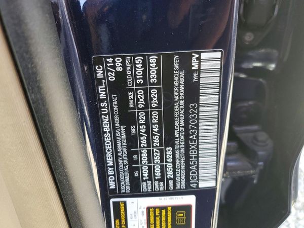 2014 MERCEDES-BENZ ML ML350 4-MATIC