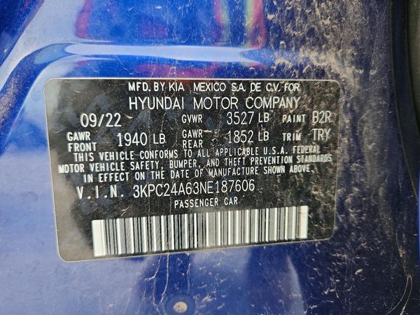 2022 HYUNDAI ACCENT SE, SEL