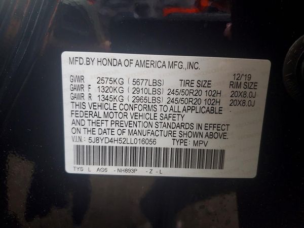2020 ACURA MDX