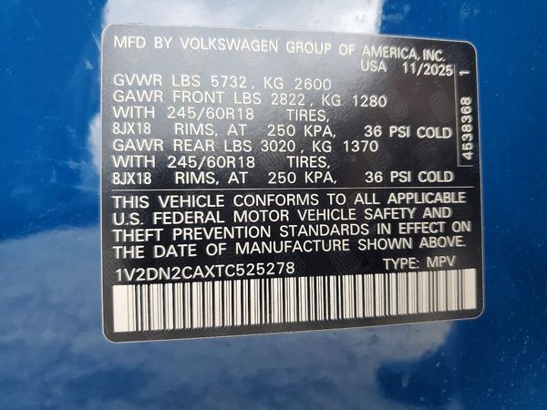 2026 VOLKSWAGEN ATLAS