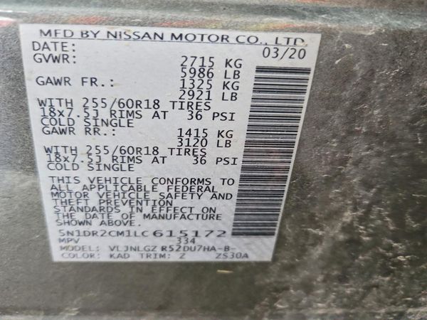 2020 NISSAN PATHFINDER