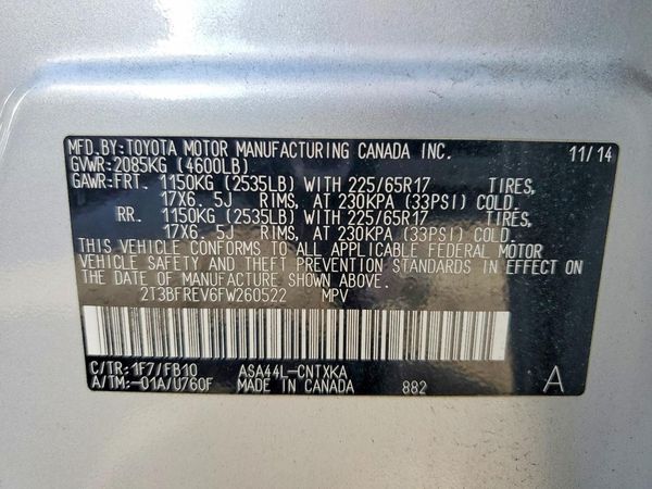 2015 TOYOTA RAV4