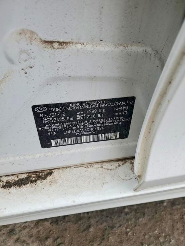 2013 HYUNDAI SONATA