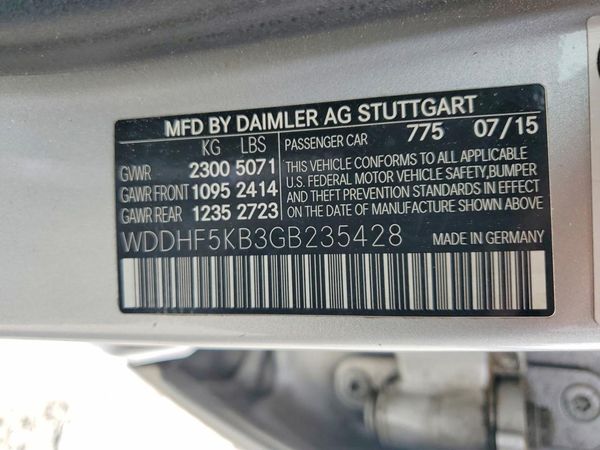 2016 MERCEDES-BENZ E E350