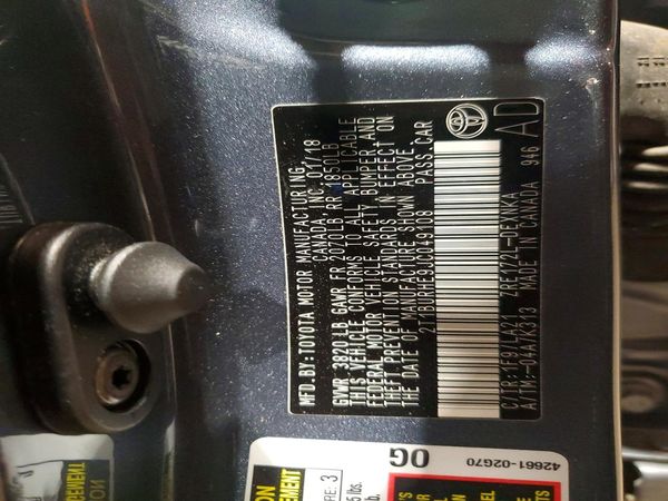 2018 TOYOTA COROLLA L/LE/SE/XLE/XSE