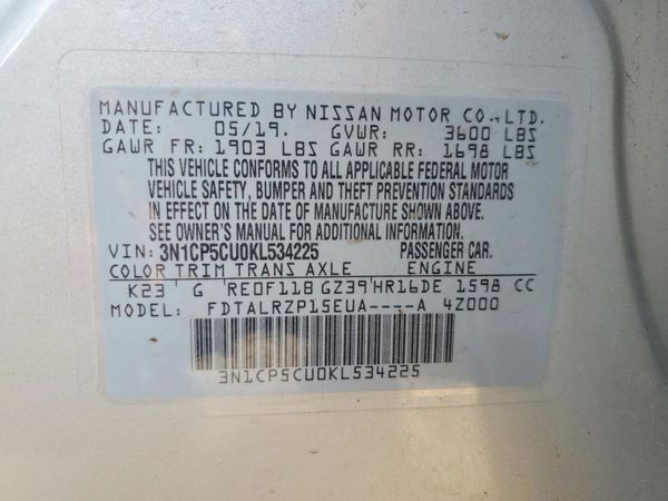 2019 NISSAN KICKS