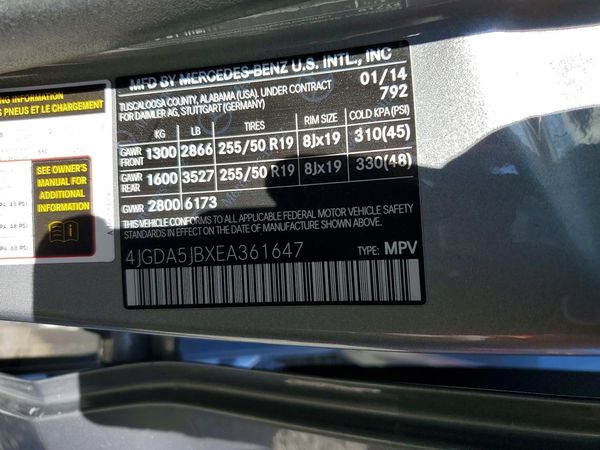 2014 MERCEDES-BENZ ML ML350