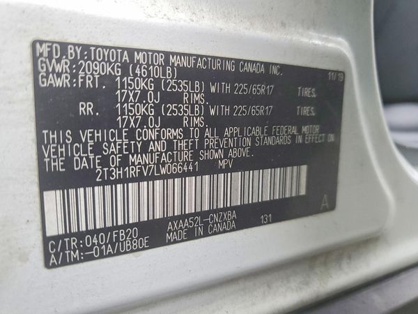 2020 TOYOTA RAV4 LE