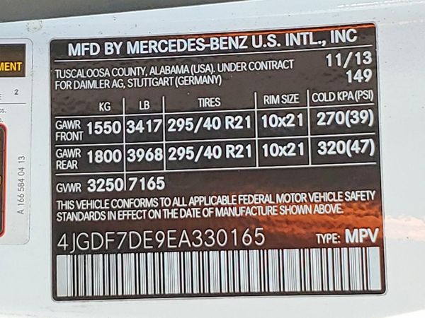 2014 MERCEDES-BENZ GL GL 550 4MATIC