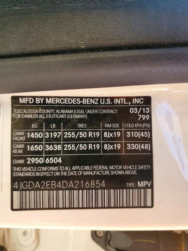 2013 MERCEDES-BENZ ML