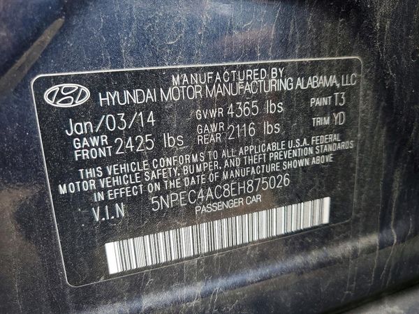 2014 HYUNDAI SONATA