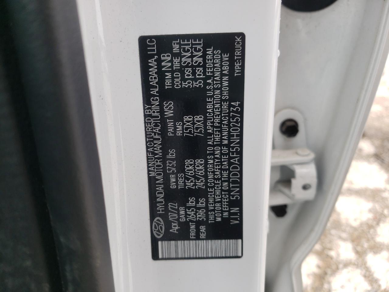 2022 HYUNDAI SANTA CRUZ SEL PREMIUM