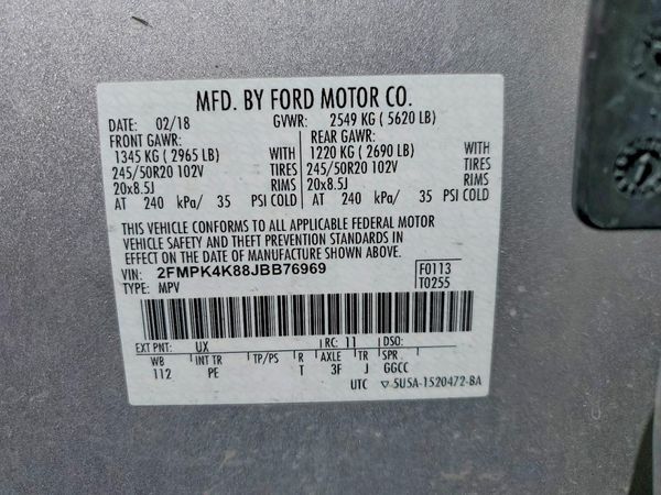 2018 FORD EDGE Titanium