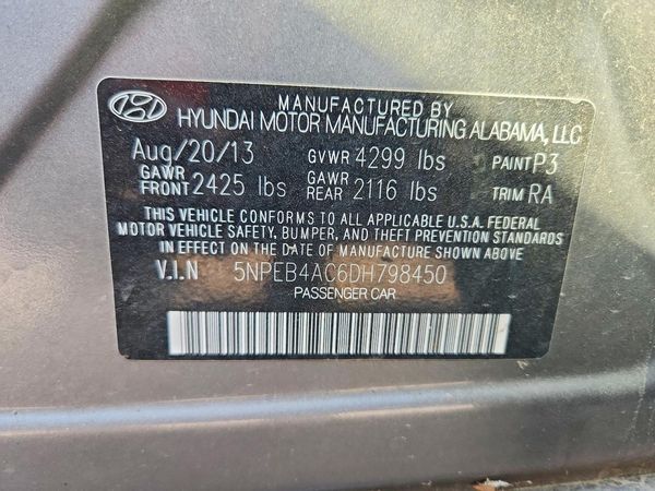 2013 HYUNDAI SONATA GLS/ GLS Popular