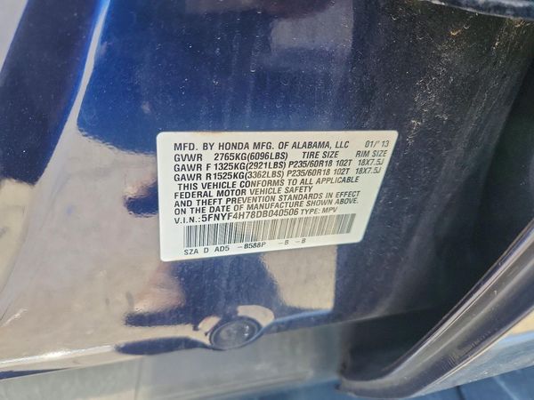 2013 HONDA PILOT EXL-N