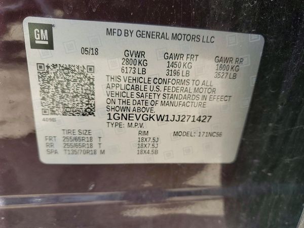 2018 CHEVROLET TRAVERSE