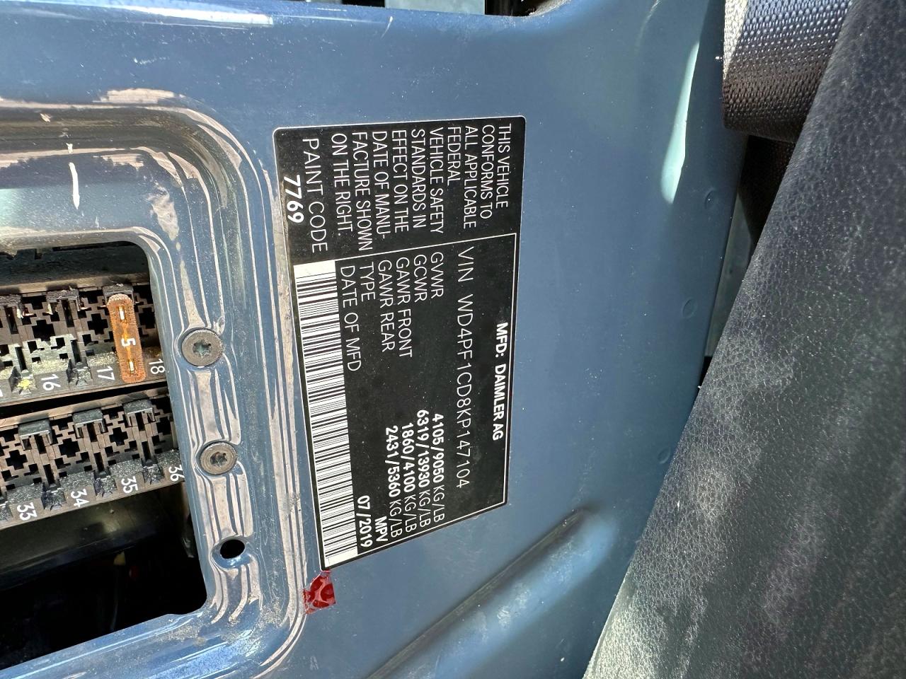 2019 MERCEDES-BENZ SPRINTER