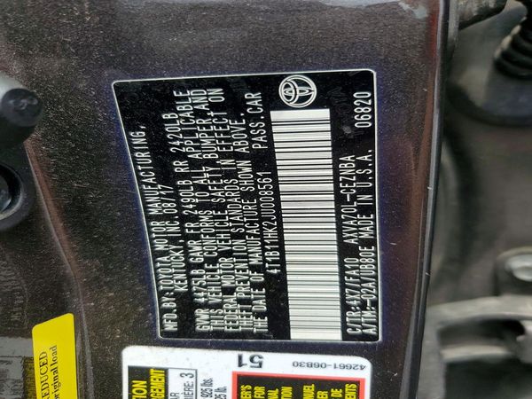 2018 TOYOTA CAMRY L/LE/SE/XLE