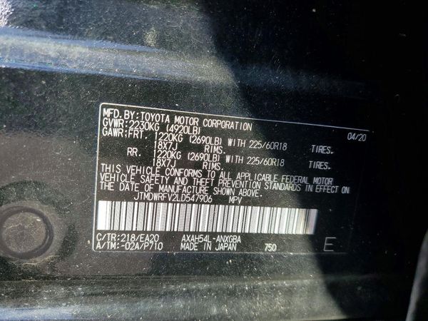 2020 TOYOTA RAV4 Limited HV