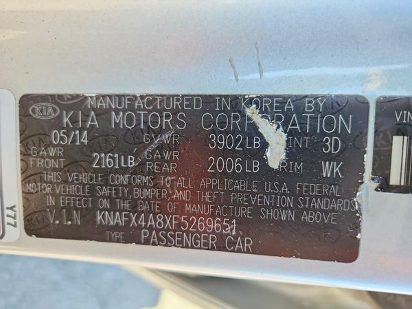 2015 KIA FORTE