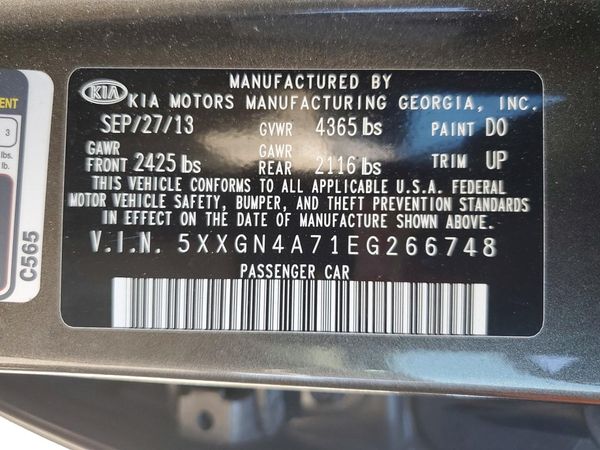 2014 KIA OPTIMA 2.4 EX STD/Premium /Tech