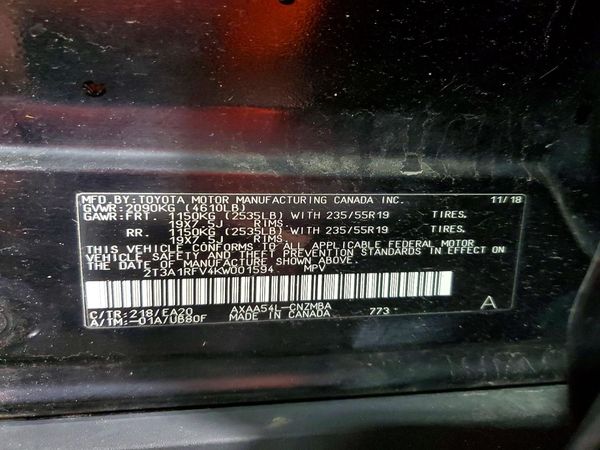 2019 TOYOTA RAV4 XLE Premium